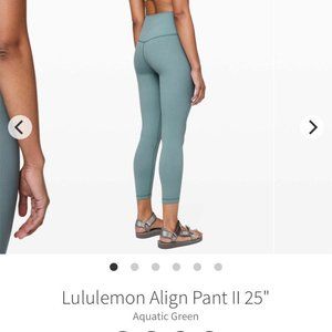 Lululemon Align 25 Pant Aquatic Green 